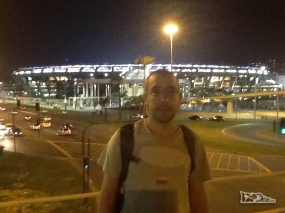 Chegando ao Maracanã, no Rio de Janeiro